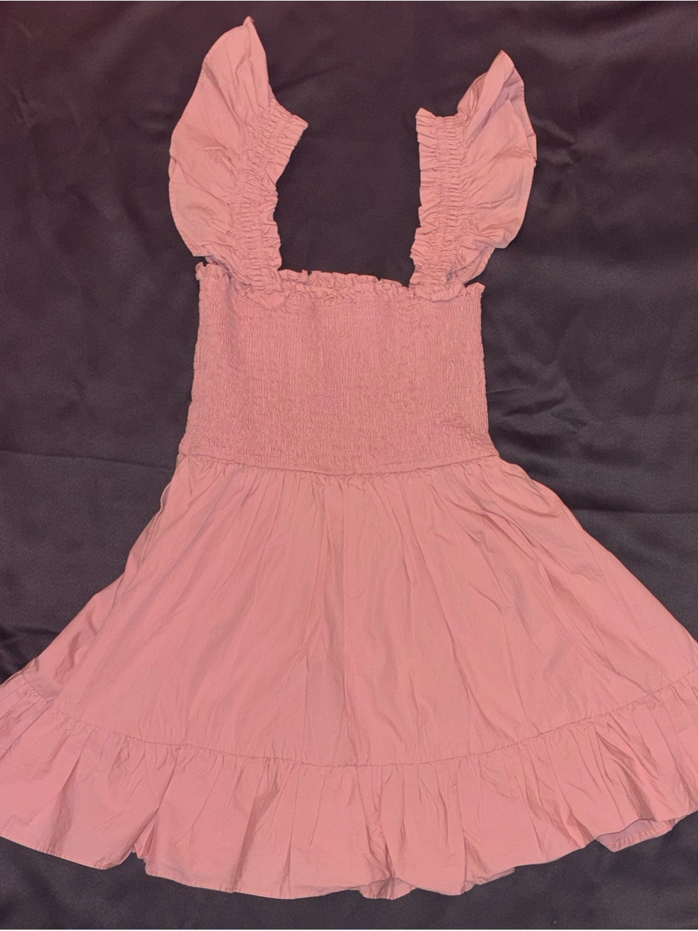 Girls Pink Ruffle Strap Sundress